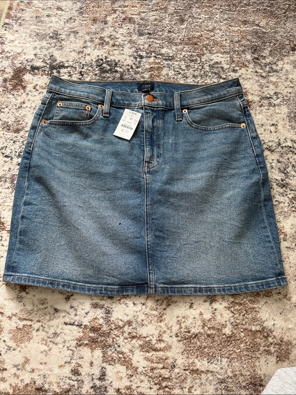 J Crew Medium Blue Denim Mini Skirt
